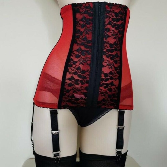 6 Garter high waist Girdle/Corset - front closure fits 28" to 40" waist LAST ONE - Picture 2 of 9